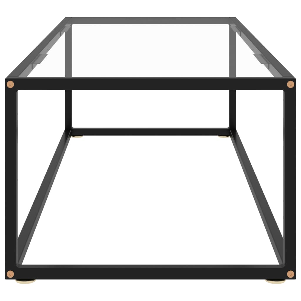 vidaXL Măsuță de cafea, negru cu sticlă securizată, 120x50x35 cm vidaXL Măsuță de cafea, negru cu sticlă securizată, 120x50x35 cm