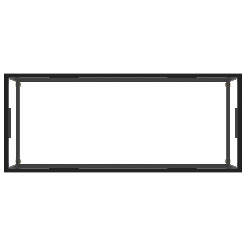 vidaXL Măsuță de cafea, negru cu sticlă securizată, 120x50x35 cm vidaXL Măsuță de cafea, negru cu sticlă securizată, 120x50x35 cm