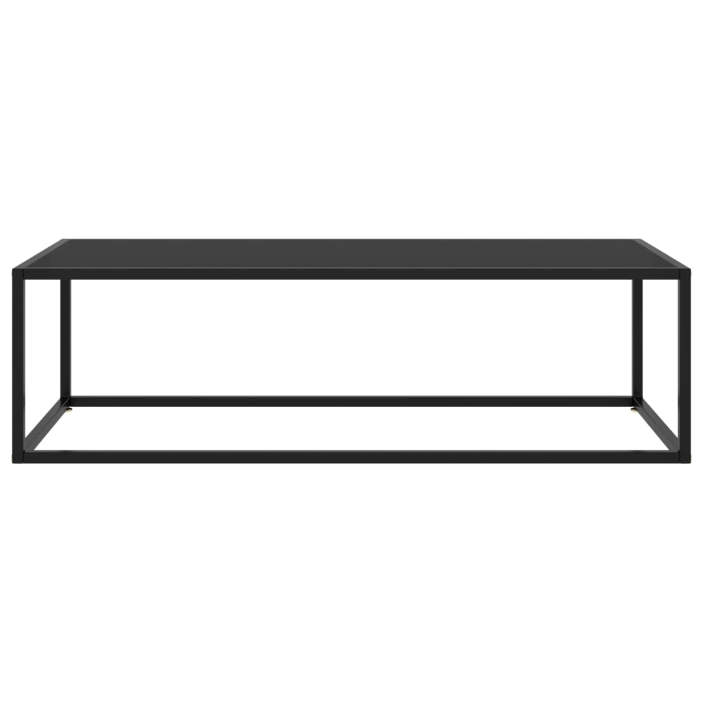 vidaXL Măsuță de cafea, neagră cu sticlă neagră, 120x50x35 cm vidaXL Măsuță de cafea, neagră cu sticlă neagră, 120x50x35 cm