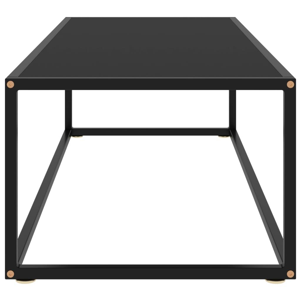 vidaXL Măsuță de cafea, neagră cu sticlă neagră, 120x50x35 cm vidaXL Măsuță de cafea, neagră cu sticlă neagră, 120x50x35 cm