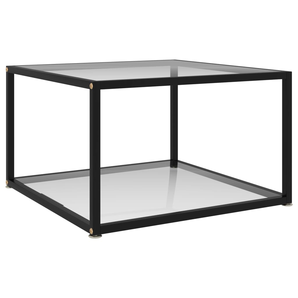 vidaXL Măsuță de cafea, transparent, 60x60x35 cm, sticlă securizată