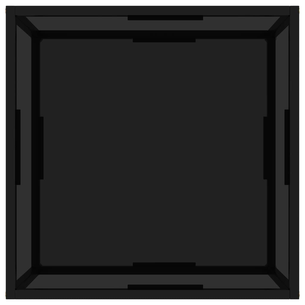 vidaXL Măsuță de cafea, negru, 60x60x35 cm, sticlă securizată vidaXL Măsuță de cafea, negru, 60x60x35 cm, sticlă securizată