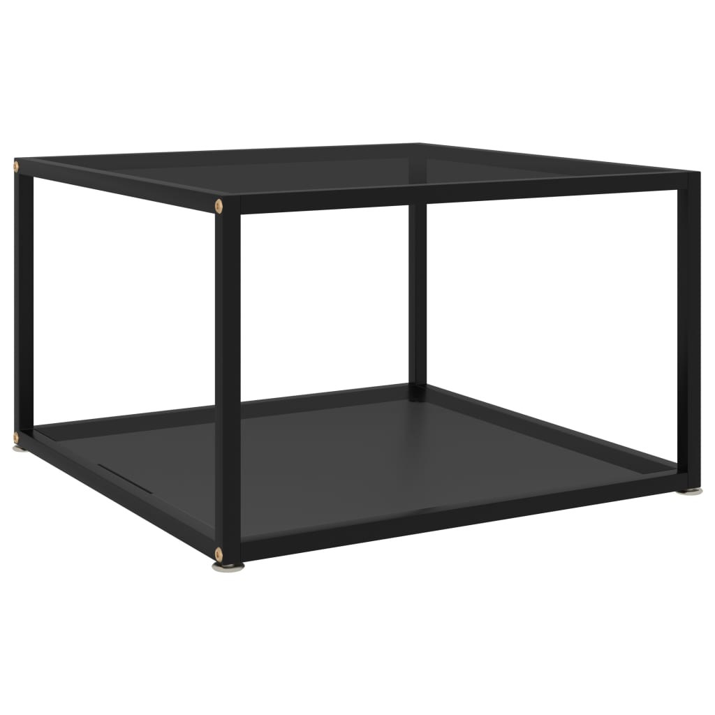 vidaXL Măsuță de cafea, negru, 60x60x35 cm, sticlă securizată vidaXL Măsuță de cafea, negru, 60x60x35 cm, sticlă securizată