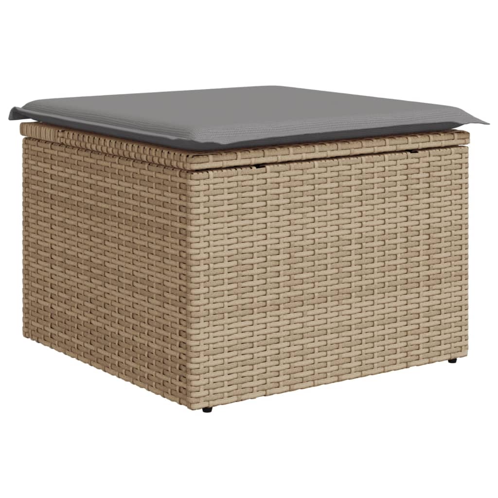 vidaXL Set canapele de grădină cu perne, 10 piese, bej, poliratan