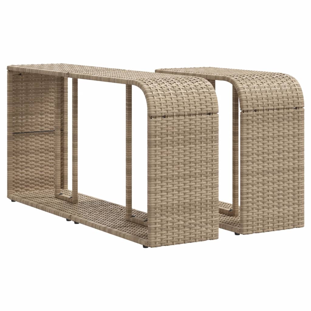 vidaXL Set canapele de grădină cu perne, 10 piese, bej, poliratan