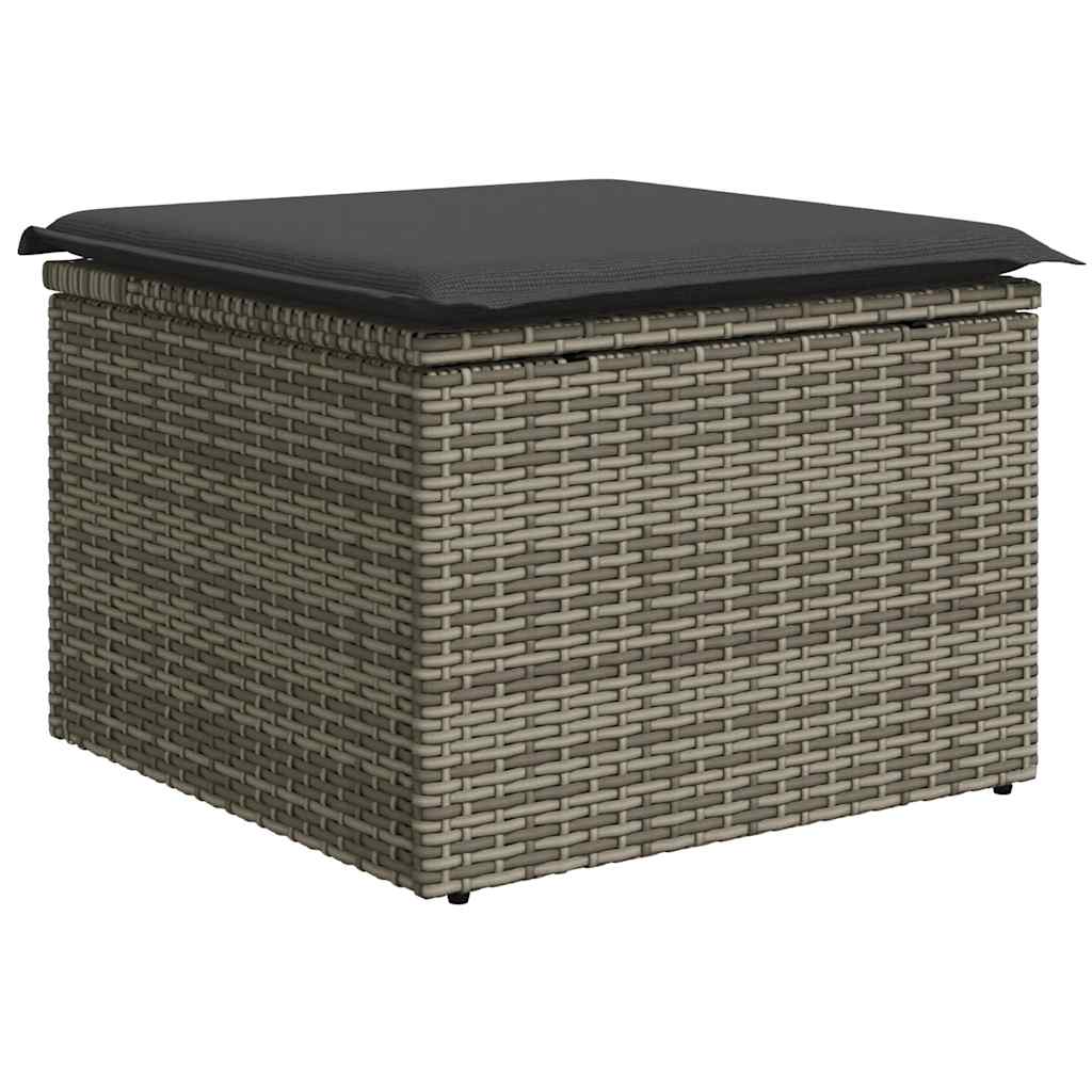 vidaXL Set canapele de grădină cu perne 10 piese gri deschis poliratan vidaXL Set canapele de grădină cu perne 10 piese gri deschis poliratan