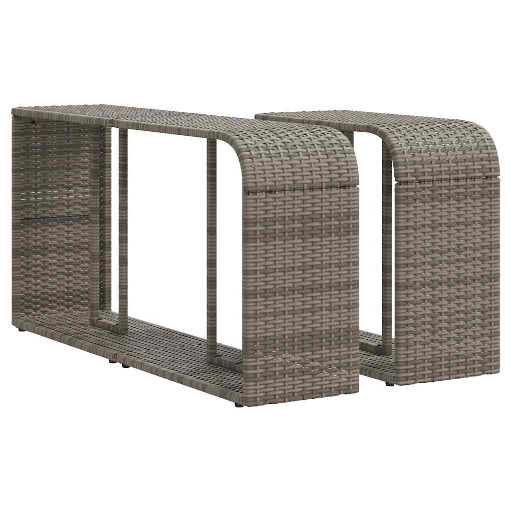 vidaXL Set canapele de grădină cu perne, 11 piese, gri, poliratan vidaXL Set canapele de grădină cu perne, 11 piese, gri, poliratan