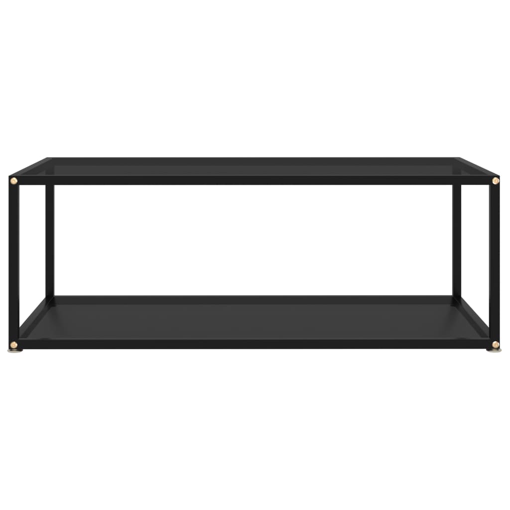 vidaXL Măsuță de cafea, negru, 100x50x35 cm, sticlă securizată vidaXL Măsuță de cafea, negru, 100x50x35 cm, sticlă securizată
