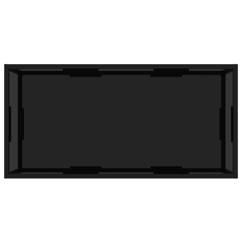 vidaXL Măsuță de cafea, negru, 100x50x35 cm, sticlă securizată vidaXL Măsuță de cafea, negru, 100x50x35 cm, sticlă securizată