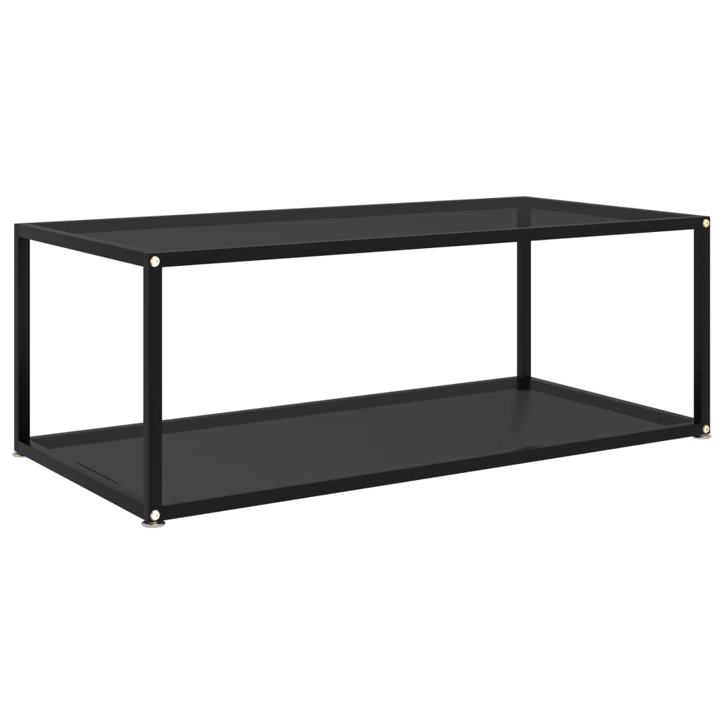 vidaXL Măsuță de cafea, negru, 100x50x35 cm, sticlă securizată vidaXL Măsuță de cafea, negru, 100x50x35 cm, sticlă securizată