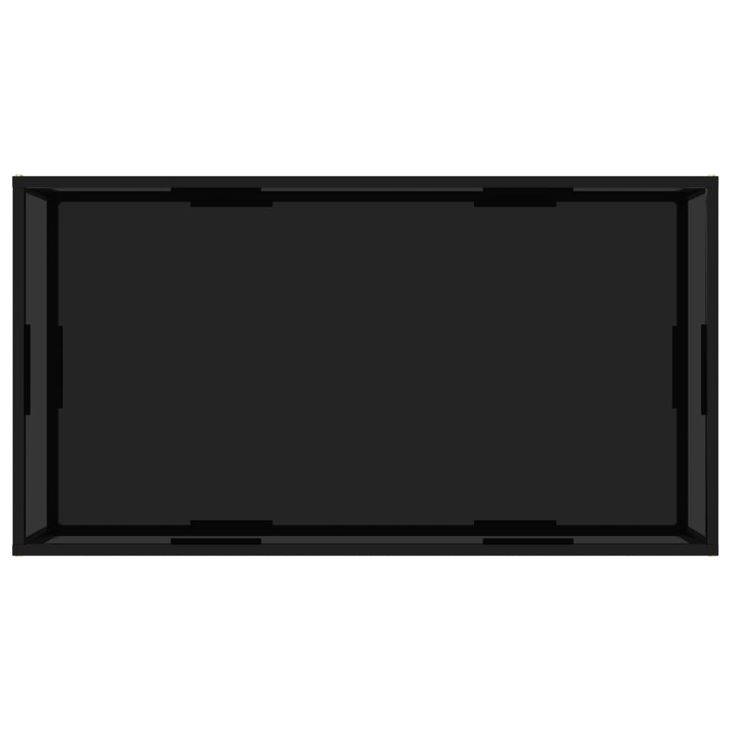 vidaXL Măsuță de cafea, negru, 120x60x35 cm, sticlă securizată vidaXL Măsuță de cafea, negru, 120x60x35 cm, sticlă securizată