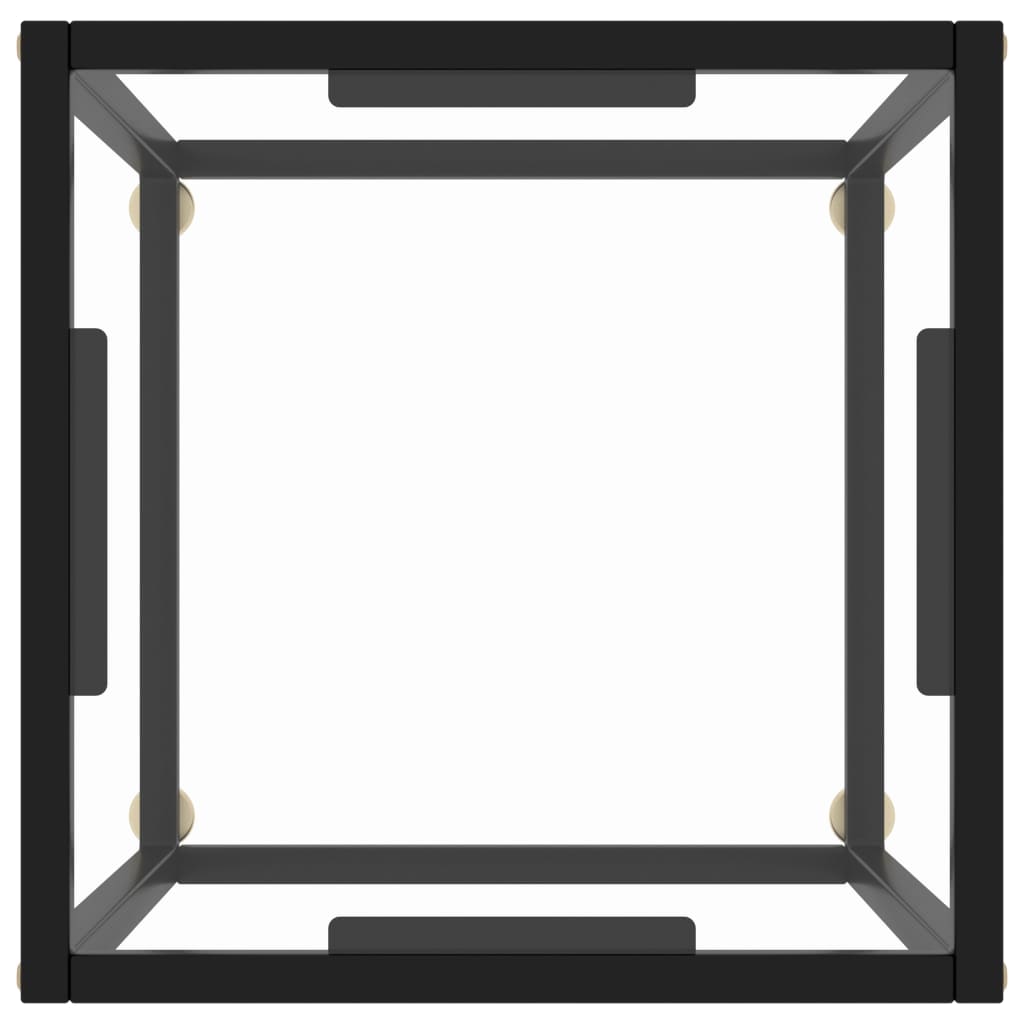 vidaXL Măsuță de cafea, negru cu sticlă securizată, 40x40x50 cm vidaXL Măsuță de cafea, negru cu sticlă securizată, 40x40x50 cm
