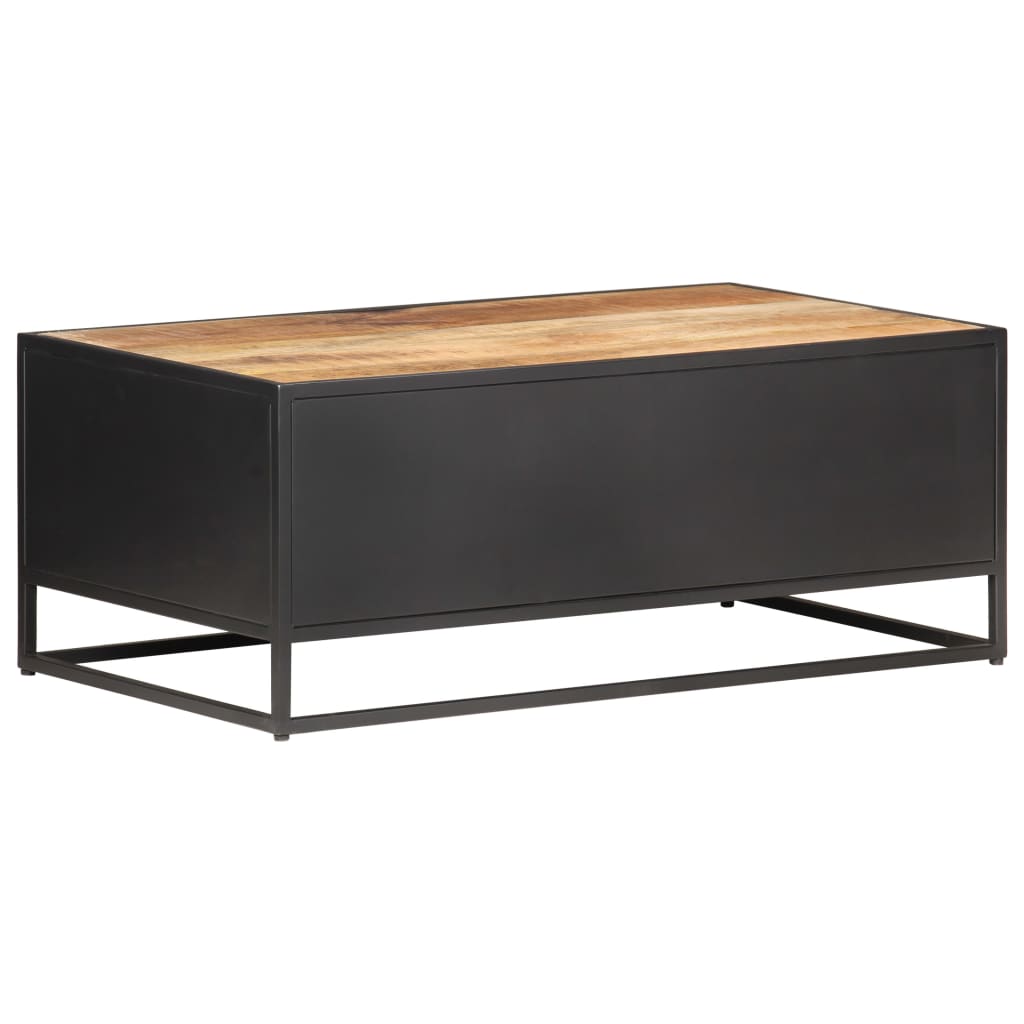 vidaXL Măsuță de cafea, 90x50x35 cm, lemn mango nefinisat & trestie vidaXL Măsuță de cafea, 90x50x35 cm, lemn mango nefinisat & trestie