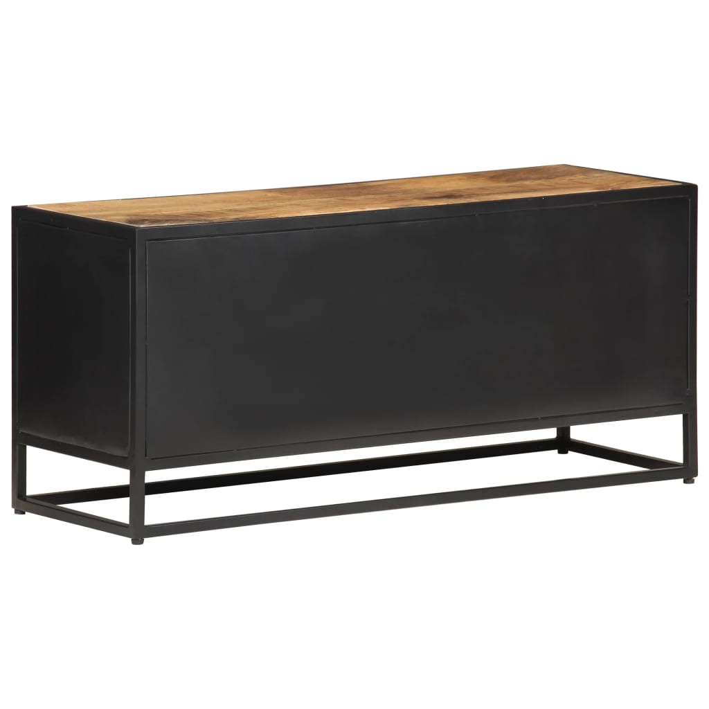 vidaXL Comodă TV, 90x30x40 cm, lemn mango & trestie de zahăr naturală