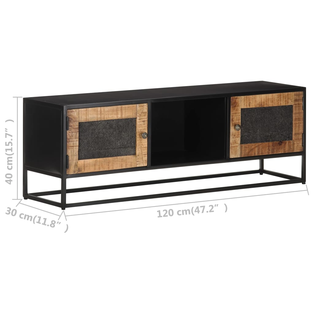 vidaXL Comodă TV, 120 x 30 x 40 cm, lemn de mango nefinisat vidaXL Comodă TV, 120 x 30 x 40 cm, lemn de mango nefinisat