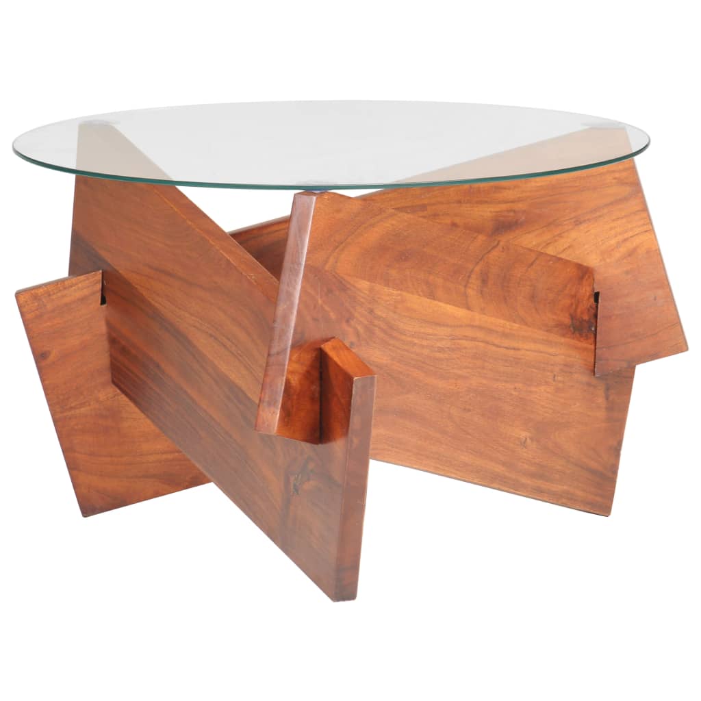vidaXL Măsuță de cafea, 60 cm, lemn masiv de acacia vidaXL Măsuță de cafea, 60 cm, lemn masiv de acacia