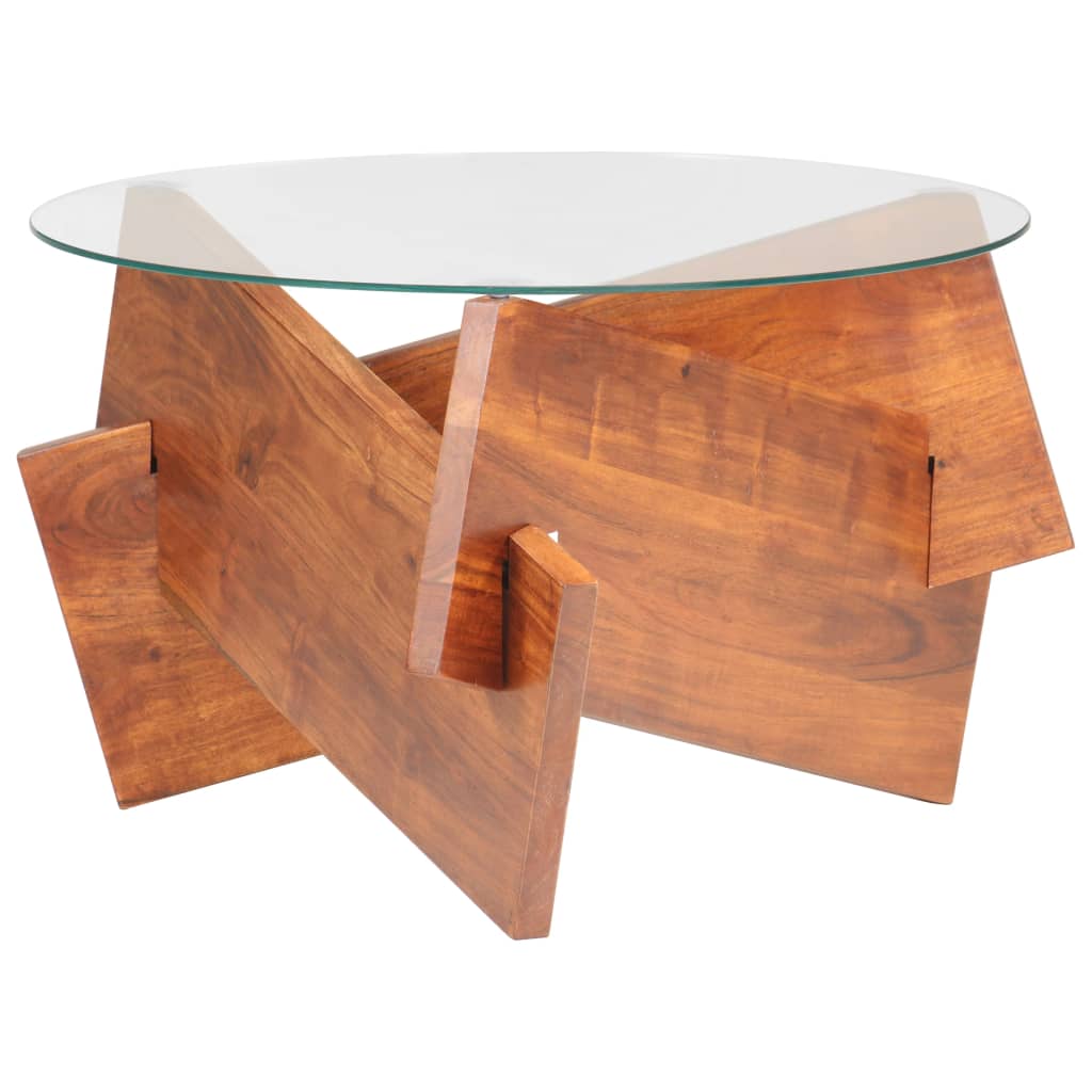 vidaXL Măsuță de cafea, 60 cm, lemn masiv de acacia vidaXL Măsuță de cafea, 60 cm, lemn masiv de acacia