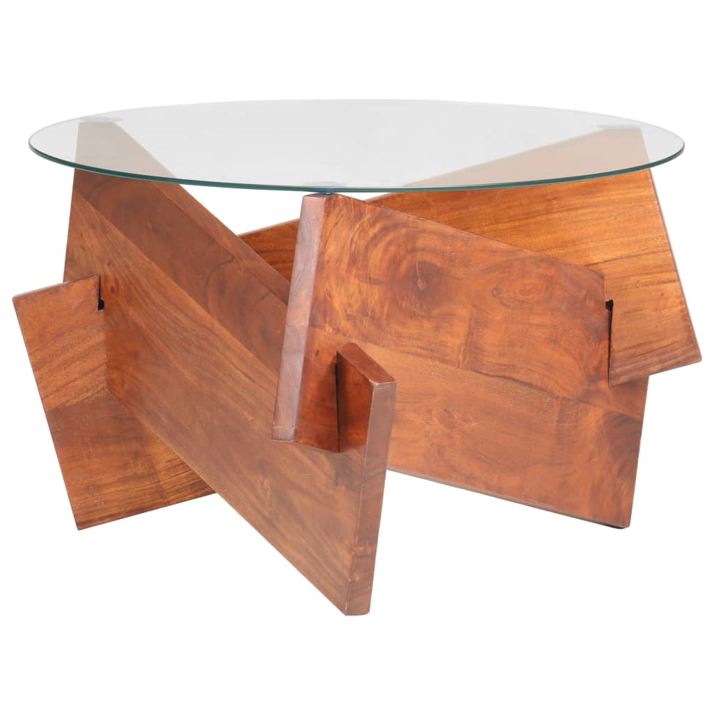 vidaXL Măsuță de cafea, 60 cm, lemn masiv de acacia vidaXL Măsuță de cafea, 60 cm, lemn masiv de acacia