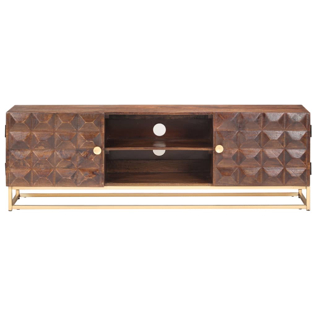 vidaXL Comodă TV, 124 x 29 x 45 cm, lemn masiv de mango vidaXL Comodă TV, 124 x 29 x 45 cm, lemn masiv de mango