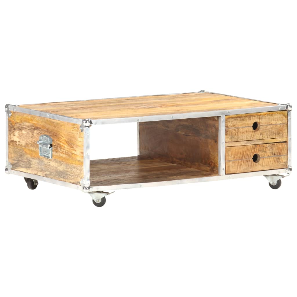 vidaXL Masuță de cafea, 89x59x33 cm, lemn masiv de mango nefinisat vidaXL Masuță de cafea, 89x59x33 cm, lemn masiv de mango nefinisat