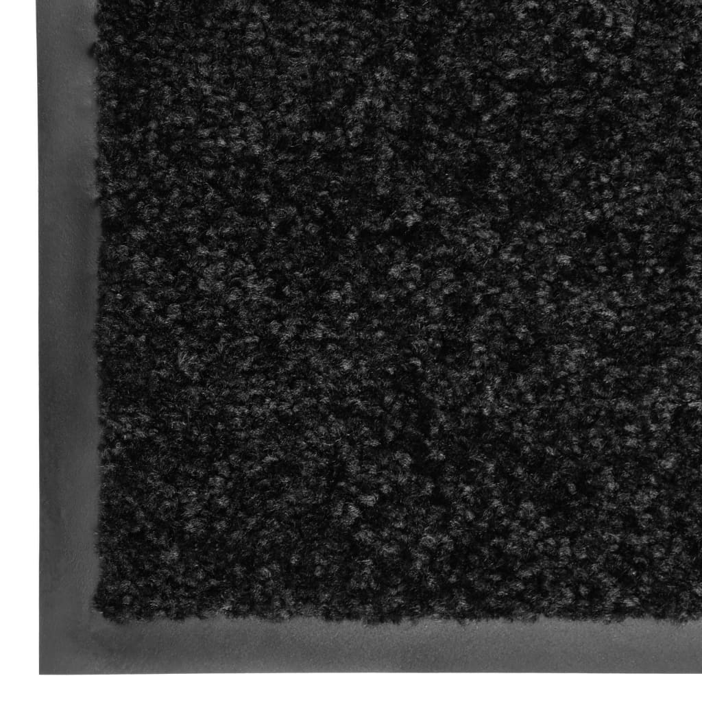 vidaXL Covoraș de ușă lavabil, negru, 40 x 60 cm vidaXL Covoraș de ușă lavabil, negru, 40 x 60 cm