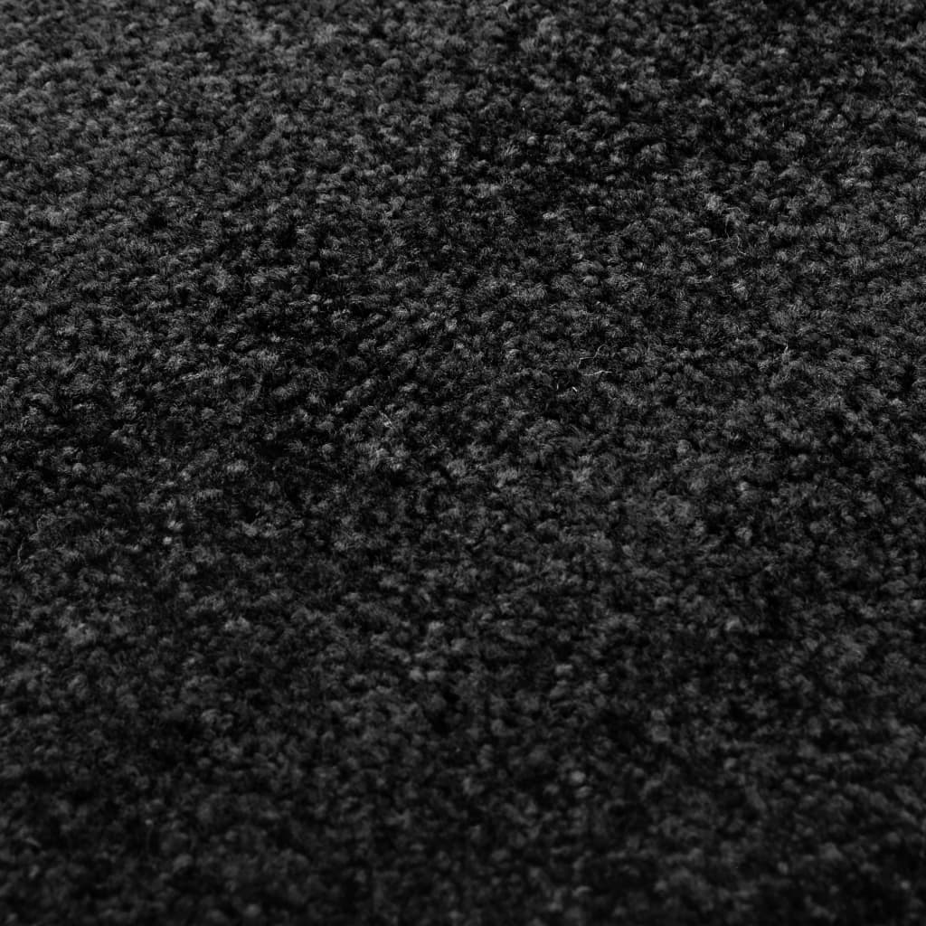 vidaXL Covoraș de ușă lavabil, negru, 120 x 180 cm vidaXL Covoraș de ușă lavabil, negru, 120 x 180 cm