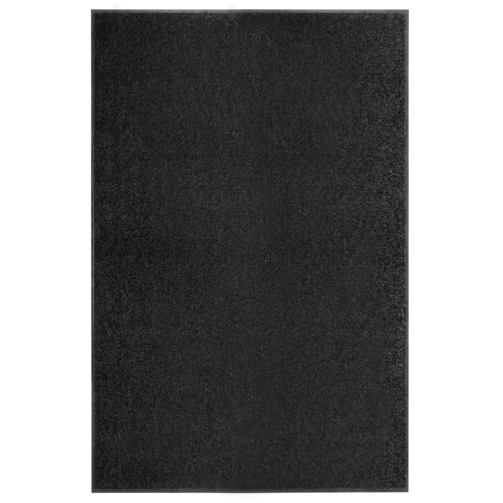 vidaXL Covoraș de ușă lavabil, negru, 120 x 180 cm vidaXL Covoraș de ușă lavabil, negru, 120 x 180 cm