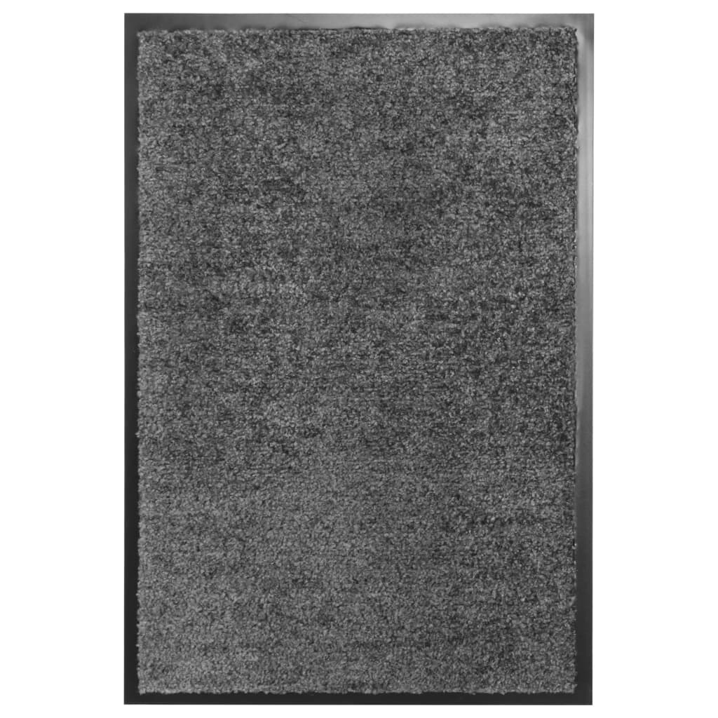 vidaXL Covoraș de ușă lavabil, antracit, 40 x 60 cm vidaXL Covoraș de ușă lavabil, antracit, 40 x 60 cm