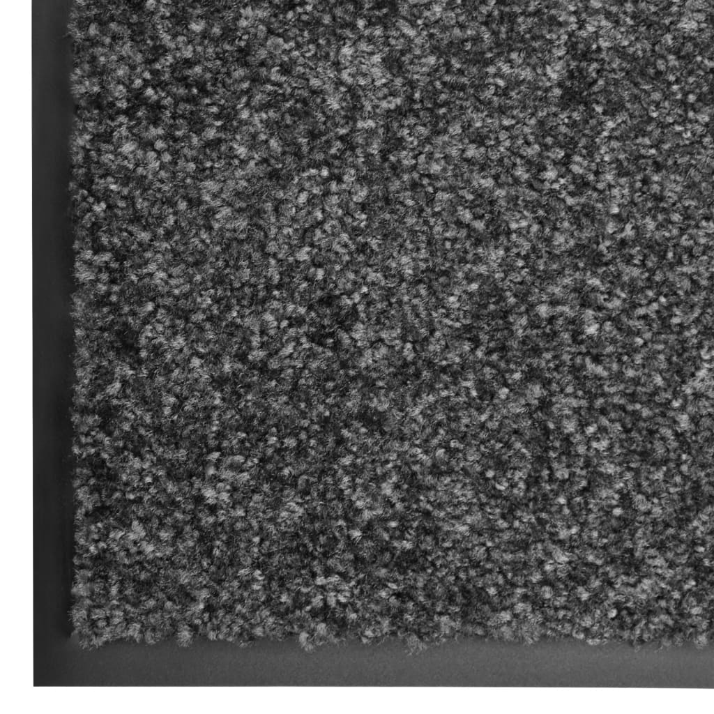 vidaXL Covoraș de ușă lavabil, antracit, 90 x 150 cm vidaXL Covoraș de ușă lavabil, antracit, 90 x 150 cm