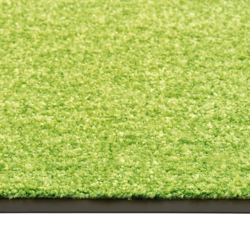 vidaXL Covoraș de ușă lavabil verde 90x120 cm