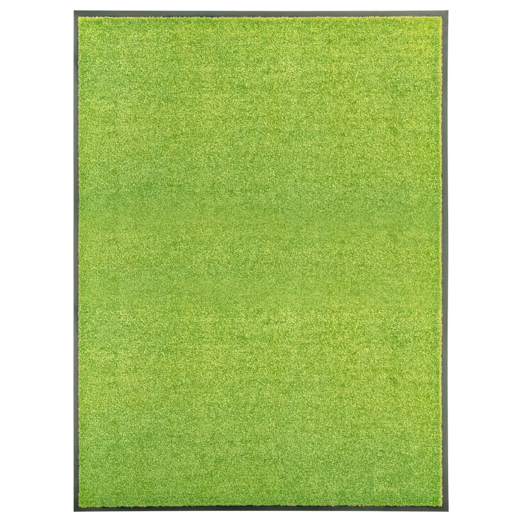 vidaXL Covoraș de ușă lavabil verde 90x120 cm
