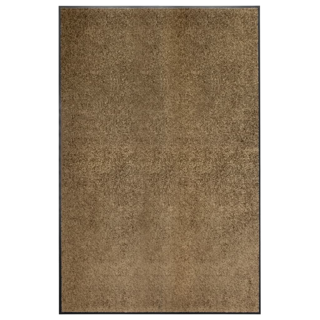 vidaXL Covoraș de ușă lavabil, maro, 120 x 180 cm vidaXL Covoraș de ușă lavabil, maro, 120 x 180 cm