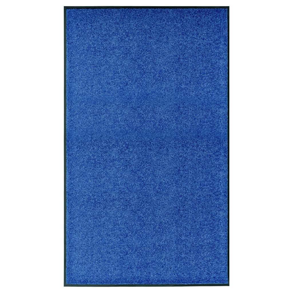 vidaXL Covoraș de ușă lavabil albastru 90x150 cm