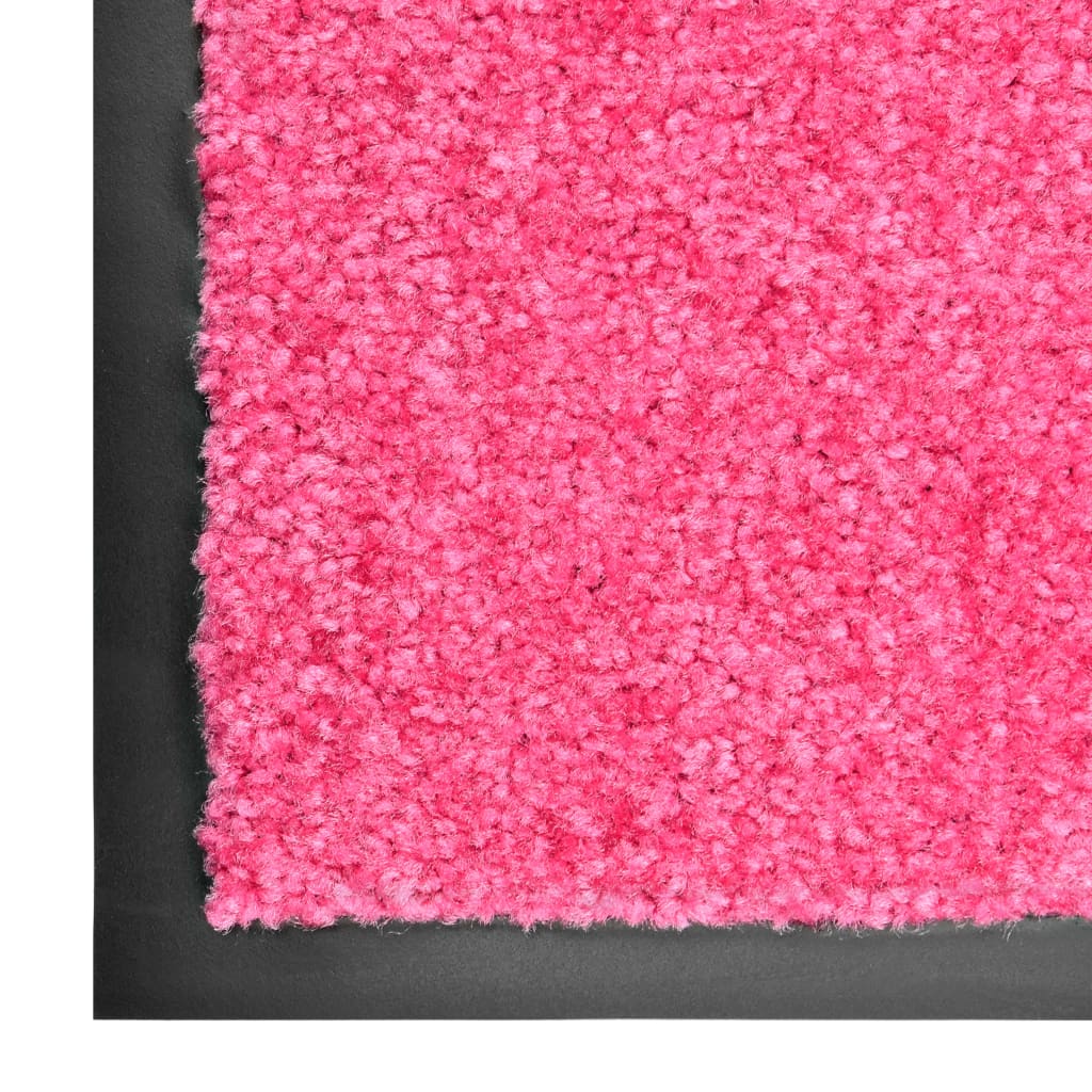 vidaXL Covoraș de ușă lavabil roz 90x120 cm vidaXL Covoraș de ușă lavabil roz 90x120 cm