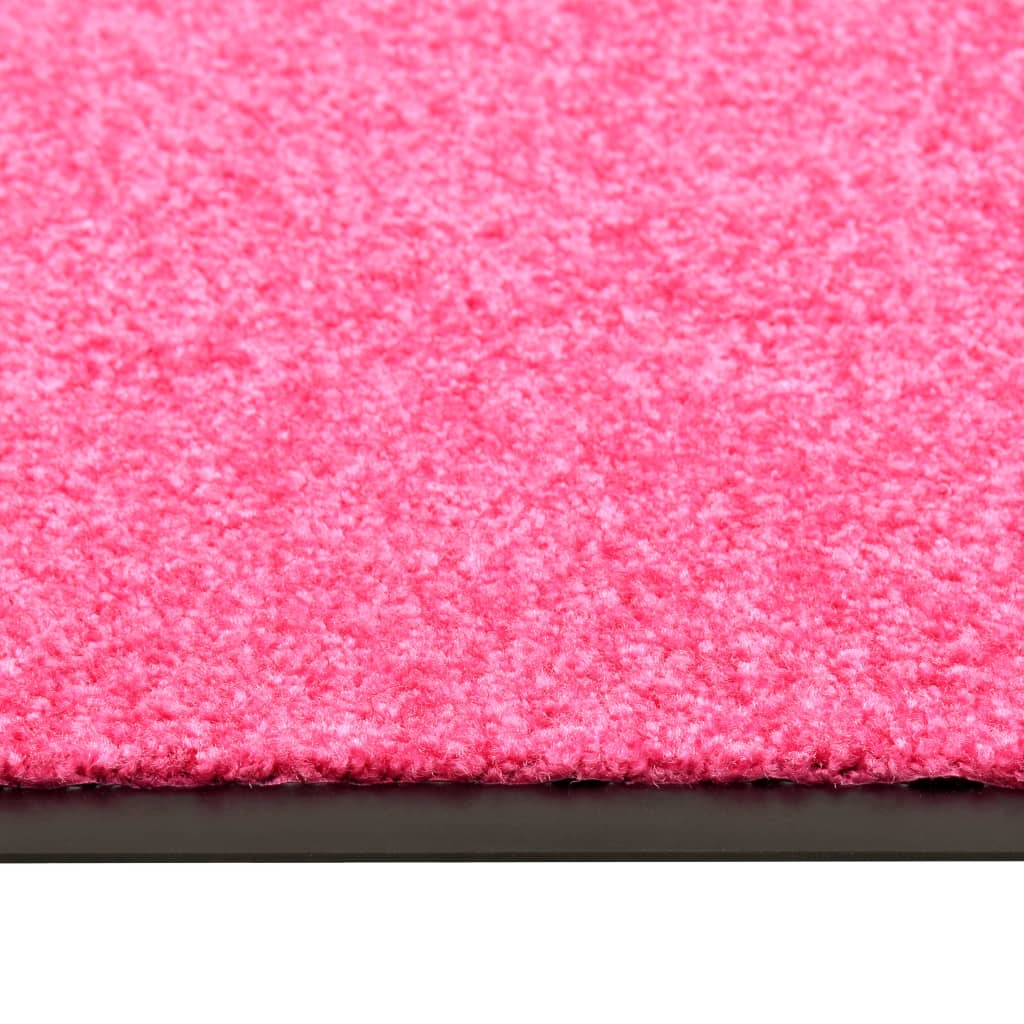 vidaXL Covoraș de ușă lavabil roz 90x120 cm vidaXL Covoraș de ușă lavabil roz 90x120 cm