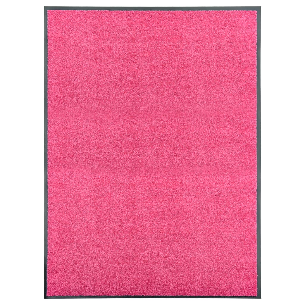 vidaXL Covoraș de ușă lavabil roz 90x120 cm vidaXL Covoraș de ușă lavabil roz 90x120 cm