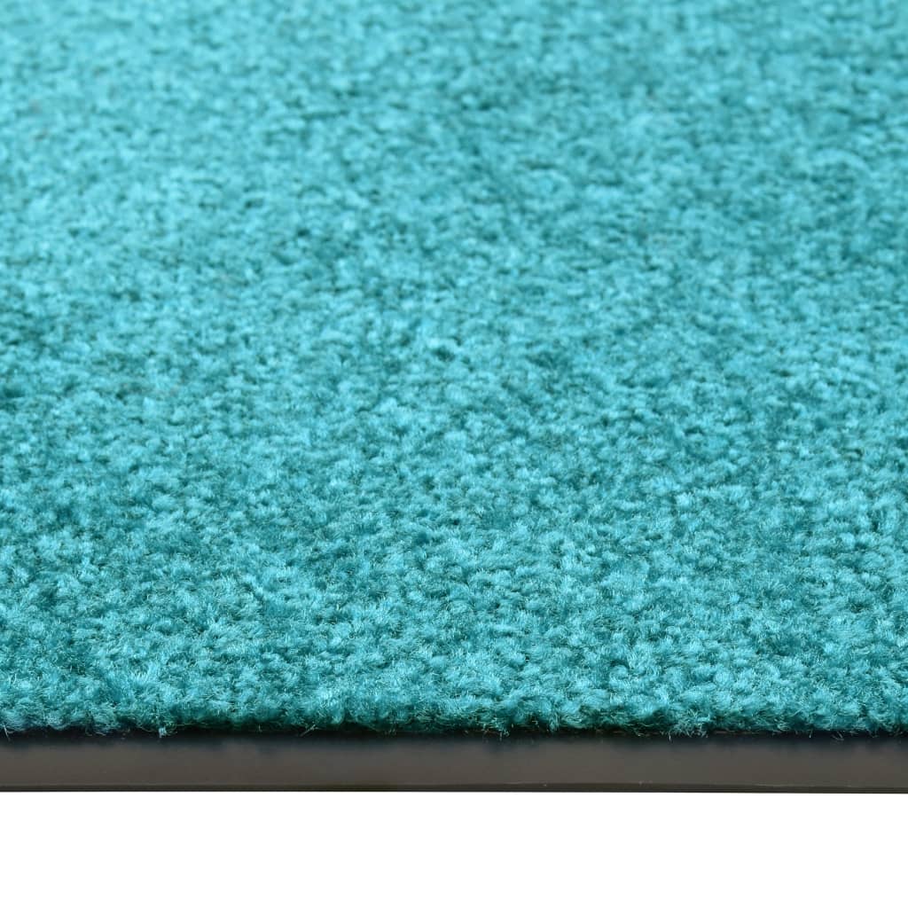 vidaXL Covoraș de ușă lavabil cyan 90x120 cm vidaXL Covoraș de ușă lavabil cyan 90x120 cm