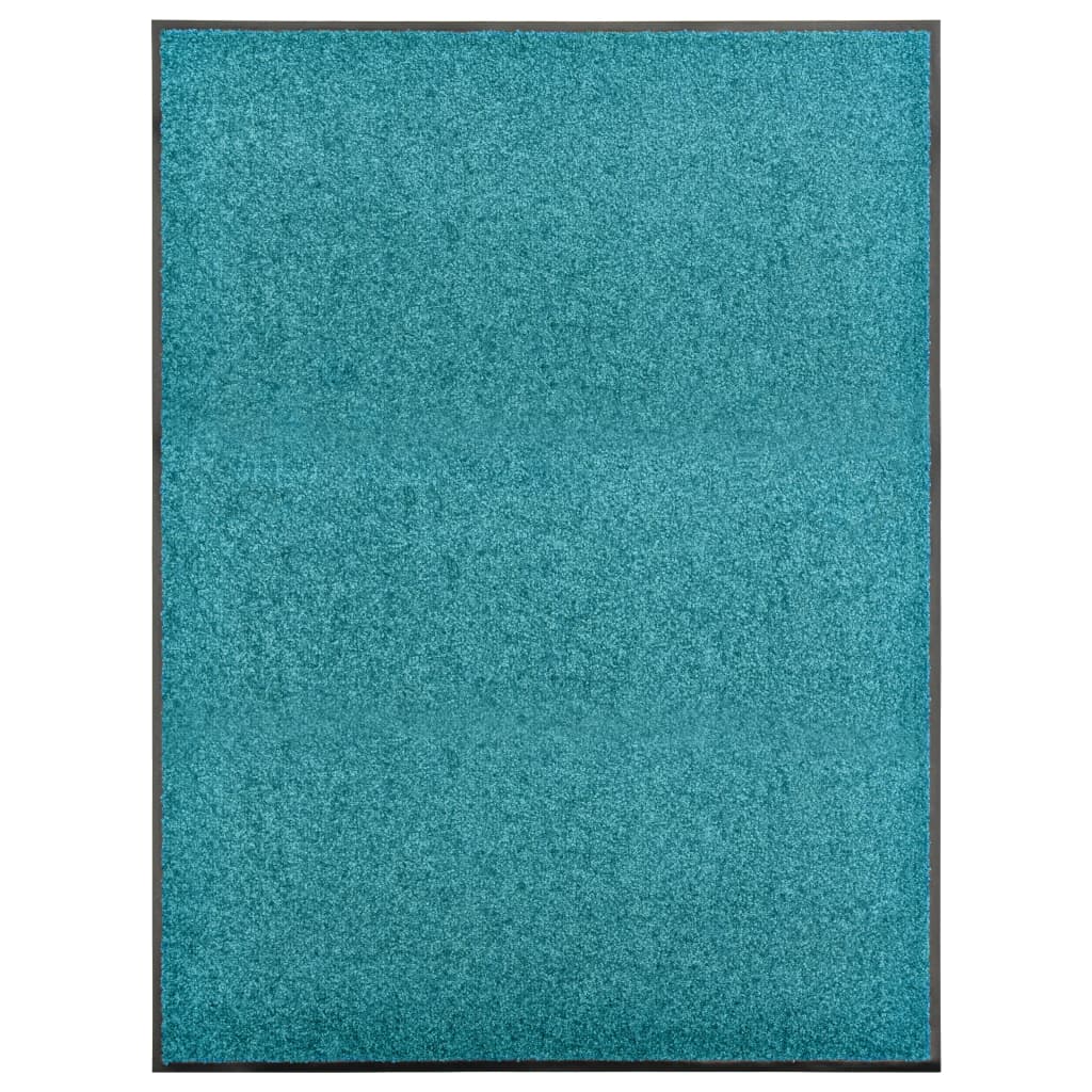 vidaXL Covoraș de ușă lavabil cyan 90x120 cm vidaXL Covoraș de ușă lavabil cyan 90x120 cm
