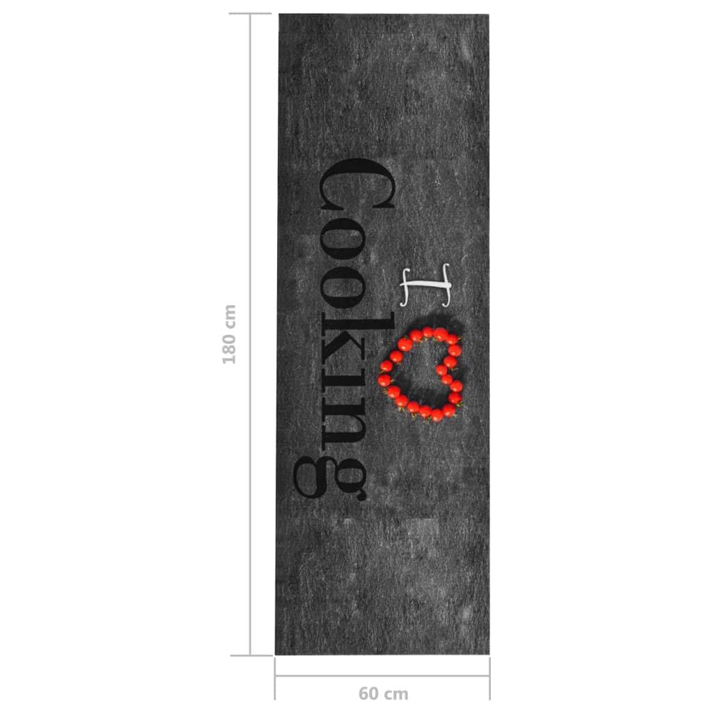 vidaXL Covoraș de bucătărie, lavabil, model Cooking, 60 x 180 cm vidaXL Covoraș de bucătărie, lavabil, model Cooking, 60 x 180 cm