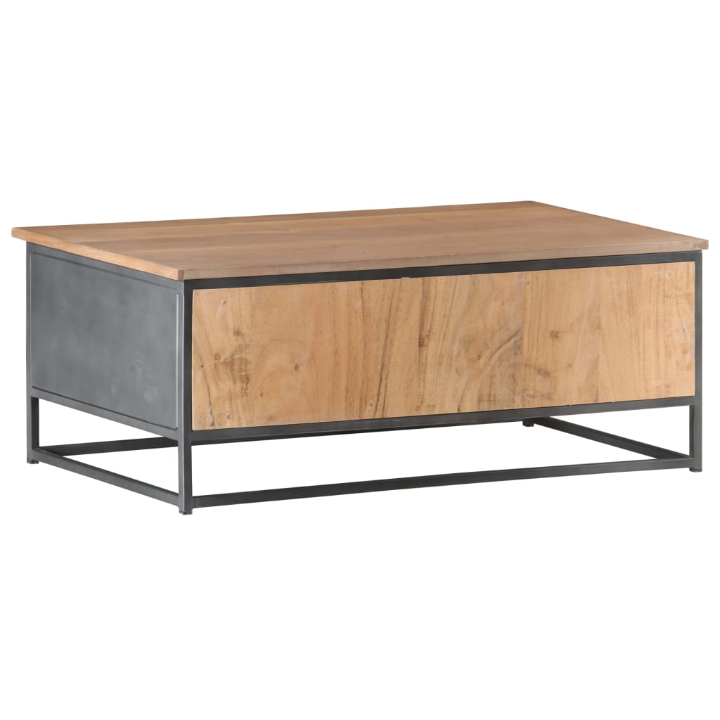 vidaXL Măsuță de cafea, gri, 90x50x35 cm, lemn masiv de acacia vidaXL Măsuță de cafea, gri, 90x50x35 cm, lemn masiv de acacia