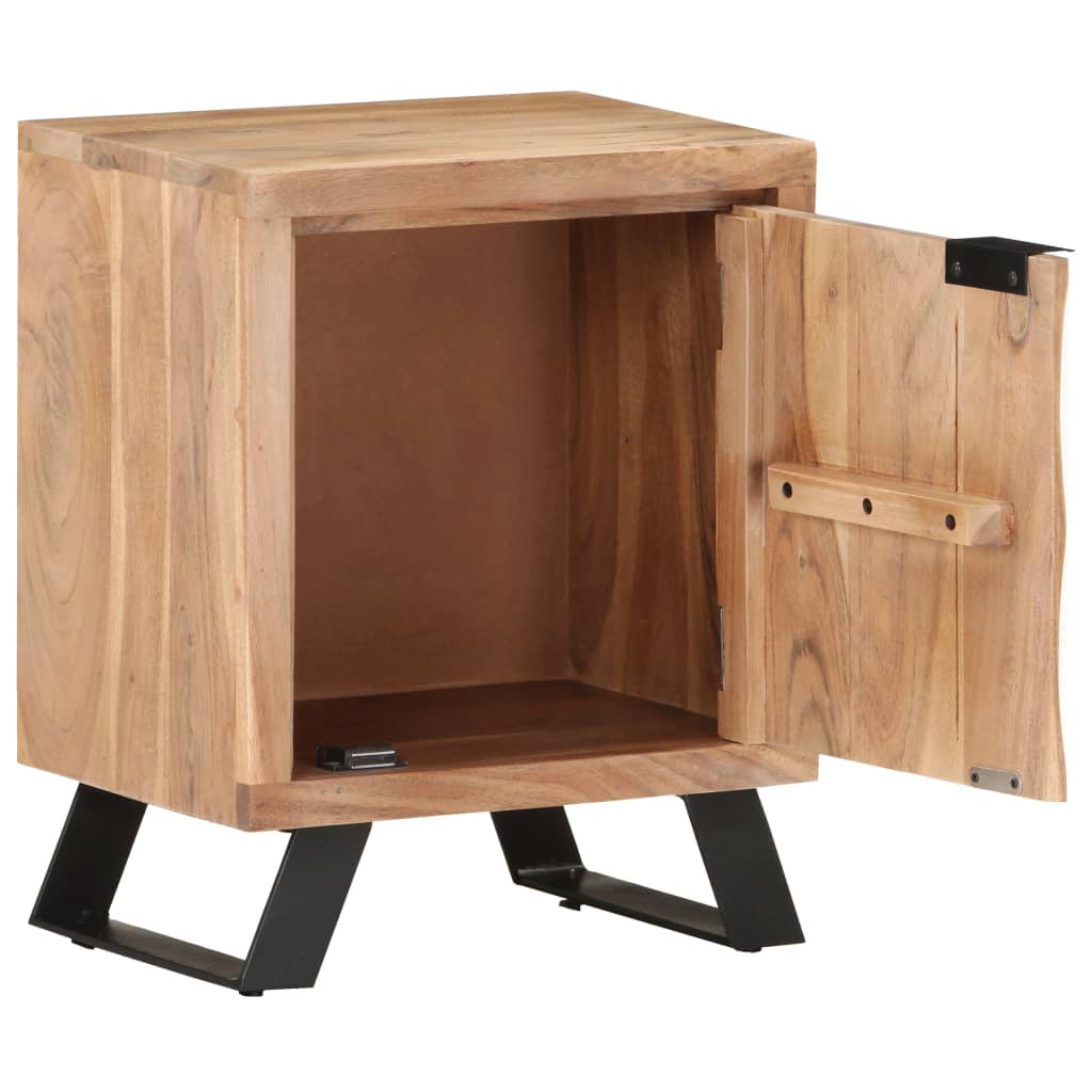 vidaXL Noptieră, 40x30x50 cm, lemn masiv de acacia cu margini vii vidaXL Noptieră, 40x30x50 cm, lemn masiv de acacia cu margini vii