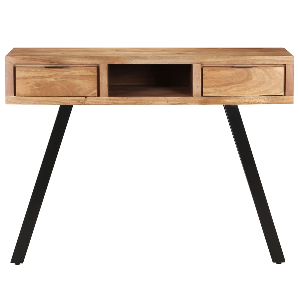 vidaXL Birou, 107x45x79 cm, lemn masiv acacia cu margini naturale vidaXL Birou, 107x45x79 cm, lemn masiv acacia cu margini naturale