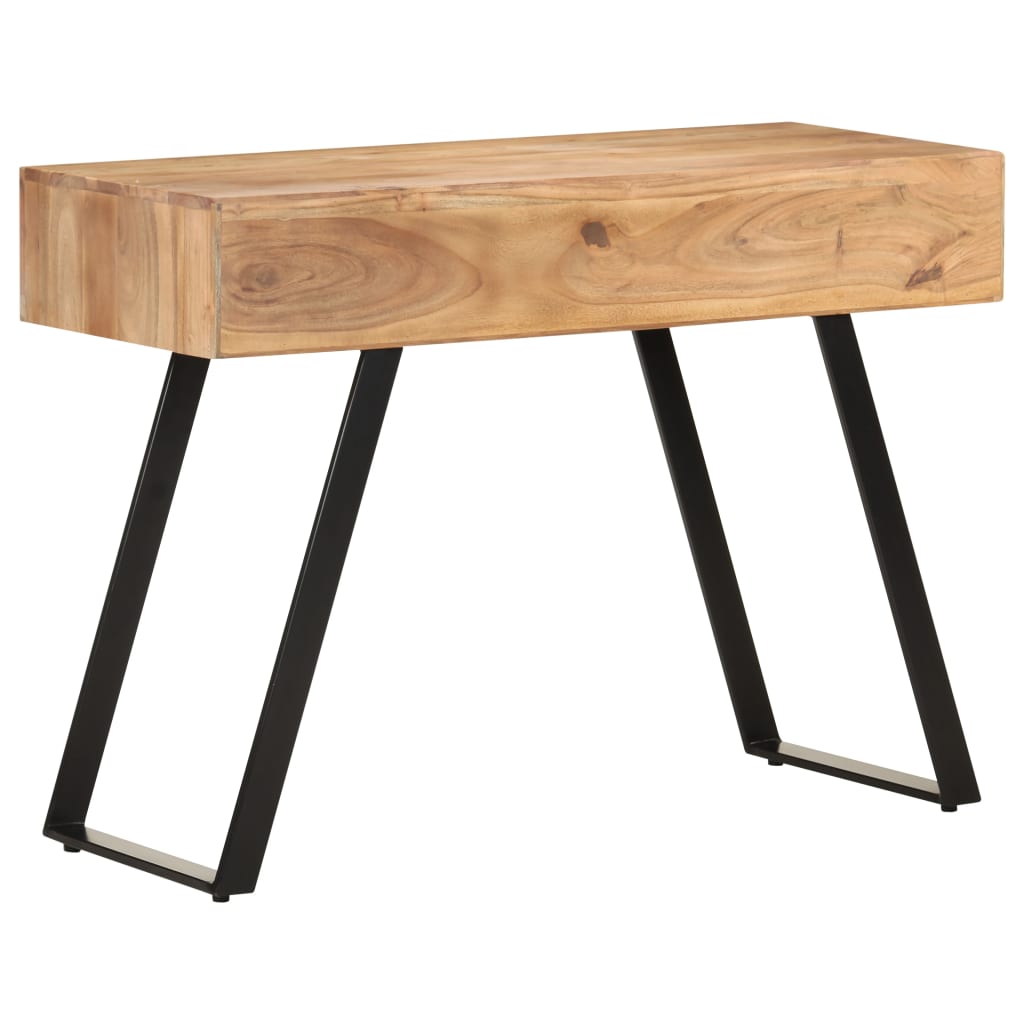 vidaXL Birou, 107x45x79 cm, lemn masiv acacia cu margini naturale vidaXL Birou, 107x45x79 cm, lemn masiv acacia cu margini naturale