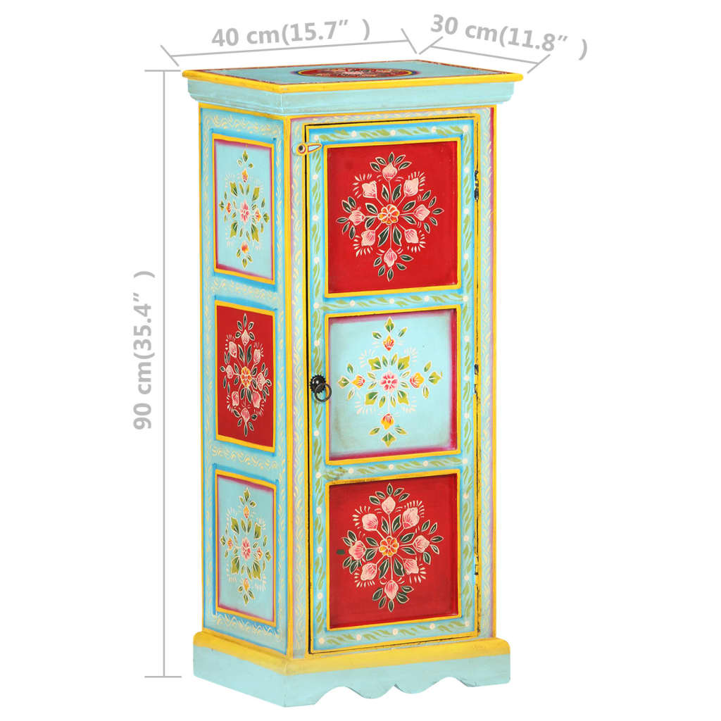 vidaXL Dulap înalt vopsit manual, 40x30x90 cm, lemn masiv de mango