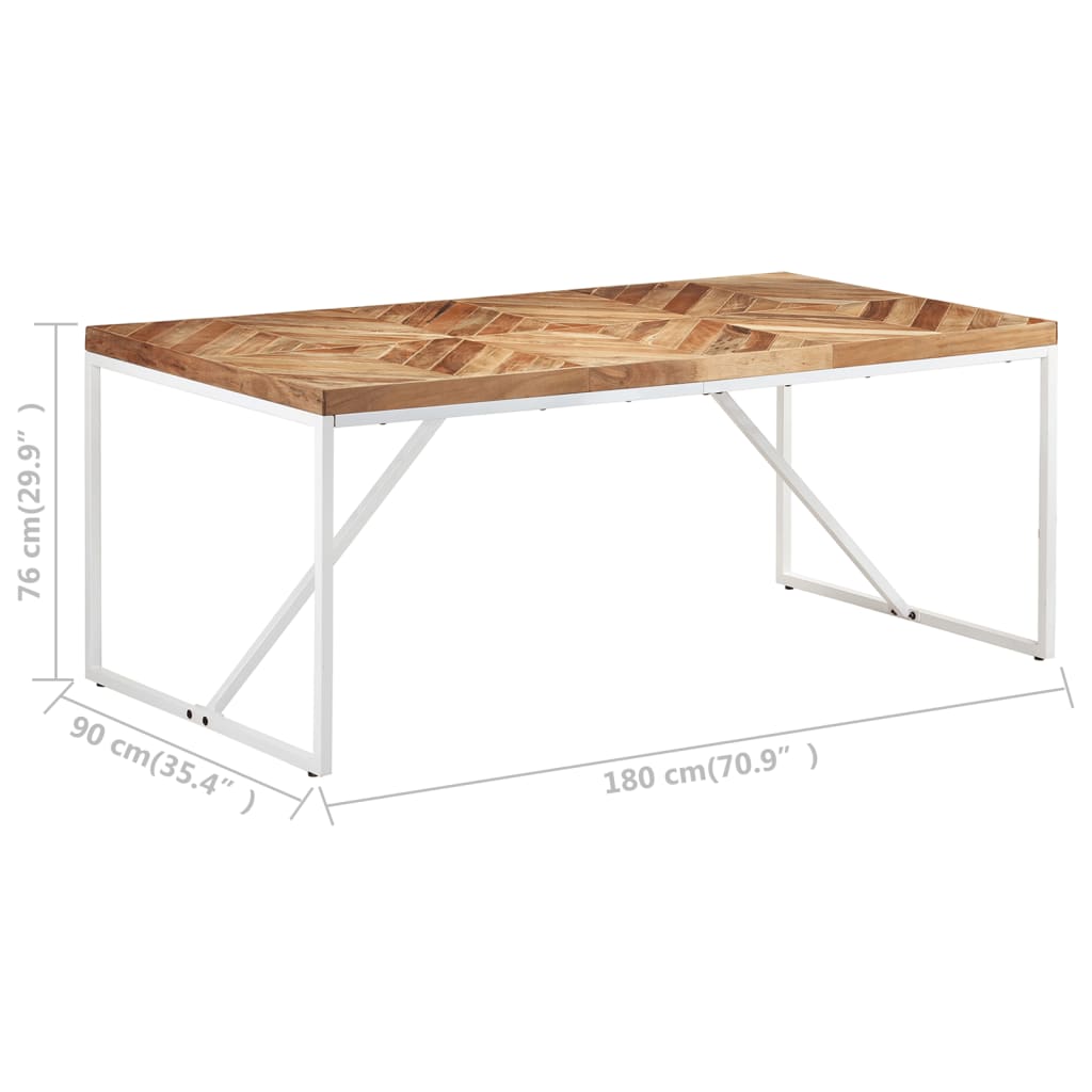 vidaXL Masă de bucătărie, 180x90x76 cm, lemn masiv acacia & mango vidaXL Masă de bucătărie, 180x90x76 cm, lemn masiv acacia & mango