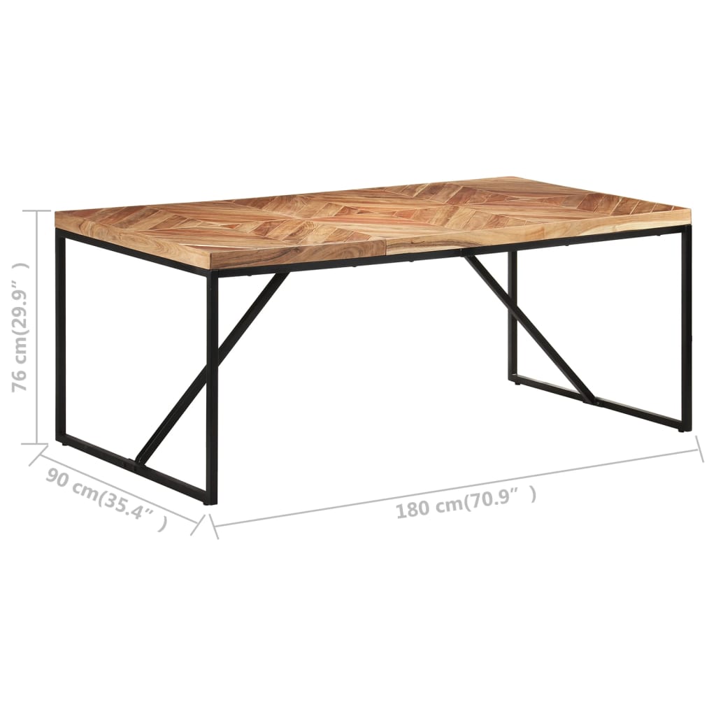 vidaXL Masă de bucătărie, 180 x 90 x 76 cm, lemn masiv acacia/mango vidaXL Masă de bucătărie, 180 x 90 x 76 cm, lemn masiv acacia/mango