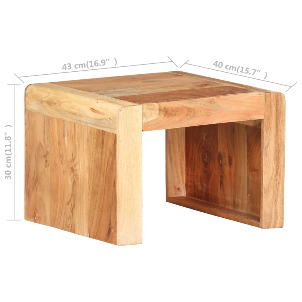 vidaXL Masă laterală, 43x40x30 cm, lemn masiv de acacia vidaXL Masă laterală, 43x40x30 cm, lemn masiv de acacia