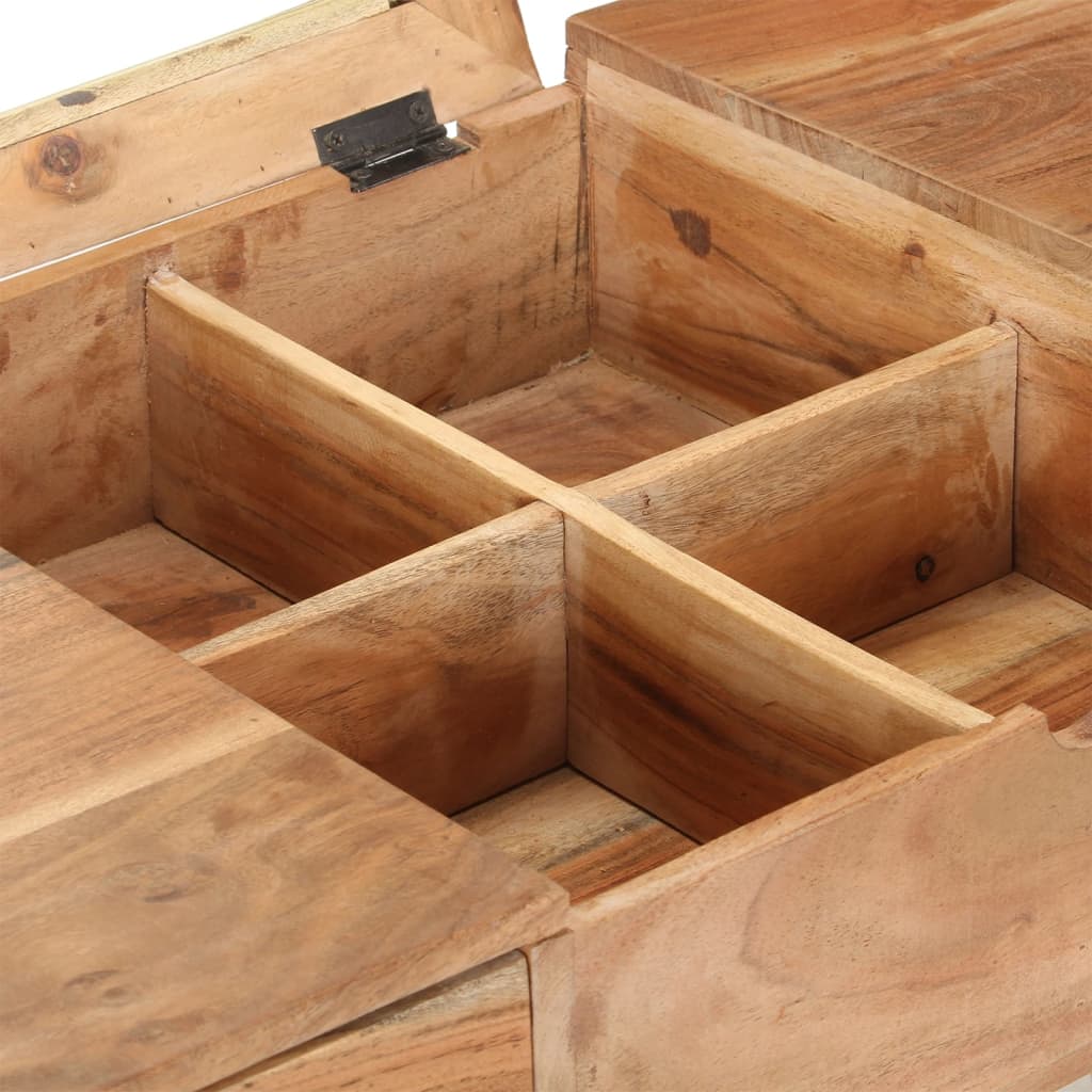 vidaXL Masă de toaletă cu oglindă, 112x45x76 cm, lemn masiv acacia vidaXL Masă de toaletă cu oglindă, 112x45x76 cm, lemn masiv acacia