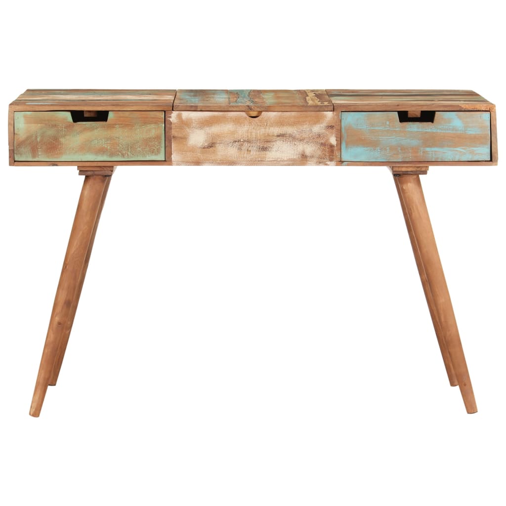 vidaXL Masă de toaletă cu oglindă, 112x45x76 cm, lemn masiv reciclat vidaXL Masă de toaletă cu oglindă, 112x45x76 cm, lemn masiv reciclat