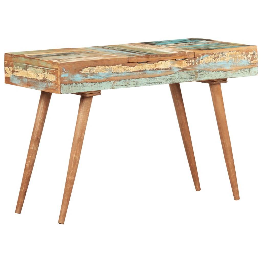 vidaXL Masă de toaletă cu oglindă, 112x45x76 cm, lemn masiv reciclat vidaXL Masă de toaletă cu oglindă, 112x45x76 cm, lemn masiv reciclat